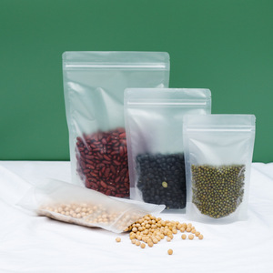 100 Stück Frosted Transparent Food Clear Zip Lock Taschen <span class=keywords><strong>1</strong></span> Packung Matted Zipper <span class=keywords><strong>Bag</strong></span> Steh beutel Kunststoff verpackung Lager - Product Image 1