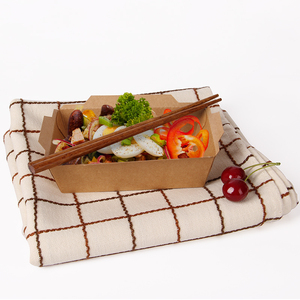 Boîte en papier kraft jetable, pour salade, qualité alimentaire, avec couvercle Anti-buée en PET/boîtes de légumes, pièces, vente en gros - Product Image 5