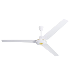 Ventilateur de plafond extérieur blanc de 56 pouces avec moteur en cuivre et commande mécanique pour hôtels, en métal, pour le refroidissement de l'air, modèle OEM - Product Image 1