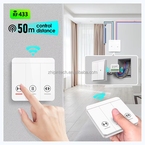 Interruptor Inteligente para Cortinas Wifi RF433, Control por Voz, Compatible con <span class=keywords><strong>Google</strong></span> Home y <span class=keywords><strong>Alexa</strong></span>, para Cortinas Enrollables Inteligentes, Estándar Europeo - Product Image 2