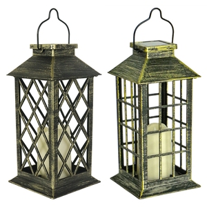 Linterna Solar Vintage Grid Plus, Lámpara Colgante para Exteriores, Impermeable, con LED Intermitente, Luz Nocturna Cálida Amarilla para Decoración Navideña - Product Image 1