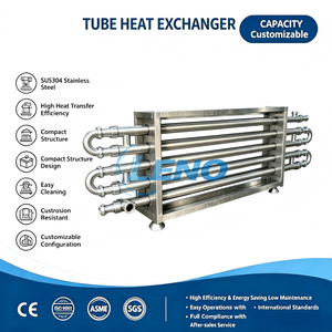 Scambiatore di Calore a Fascio Tubiero in Acciaio Inox di Grado Alimentare per Riscaldamento e Raffreddamento - Product Image 1