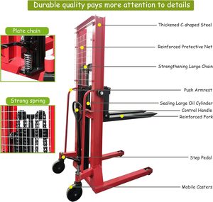 Mini Pallet <strong>Stacker</strong> Truck with Manual <strong>Hydraulic</strong> Lift 3 Years Warranty Free Design New Condition <strong>Forklift</strong> <strong>Hand</strong> Lift <strong>Stacker</strong> - Product Image 3