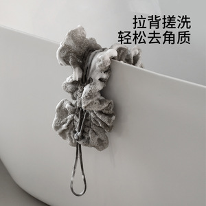 FaSoLa Bath Ball DZ 800 Gray White Body Scrubber Gentle Skin Care Set - Product Image 3