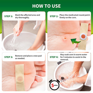 Sumifun – Patchs anti-callosités de haute qualité en boîte avec acide salicylique et herbes chinoises pour le soin <span class=keywords><strong>des</strong></span> pieds, 54 autocollants K000022 - Product Image 3