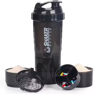Custom Logo 650ML 22oz Three-Layer Plastic Classic Gym Fitness Protein <b>Shaker</b> Multifunctional Sport <b>Bottle</b> Thermal Insulation - Product Image 2