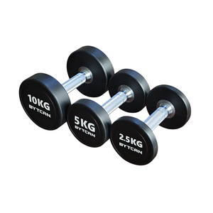 Ensemble d'haltères de musculation en polyuréthane pour la maison et la musculation avec poignée confortable - Marque BYT - Product Image 6