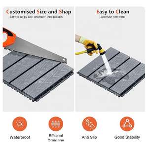 DIY Interlock Carrelage de sol pour salle de bain Pont Composite Board Deck Carrelage - Product Image 3