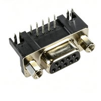 Connecteur D-Sub 9 broches femelle HARTING 09681537613 à angle droit pour carte PCB, format US, soudure à la vague, 6,5A, contrôle industriel
