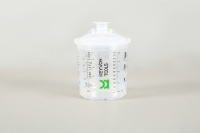 Pot de pistolet transparent de 200ml Fournitures de finition automobile Tasse de peinture en aérosol jetable en plastique Tasse de pulvérisation de peinture à l'échelle Nouveau design