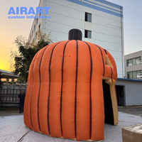 Tente en forme de citrouille, style Halloween personnalisé en usine, pour accessoire de fête à thème, maison de citrouille gonflable durable.
