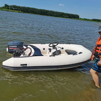 Bateau pneumatique de luxe RIB-300, bateau de sport gonflable certifié CE, Hypalon, fibre de verre, PVC, vente chaude, 4 personnes