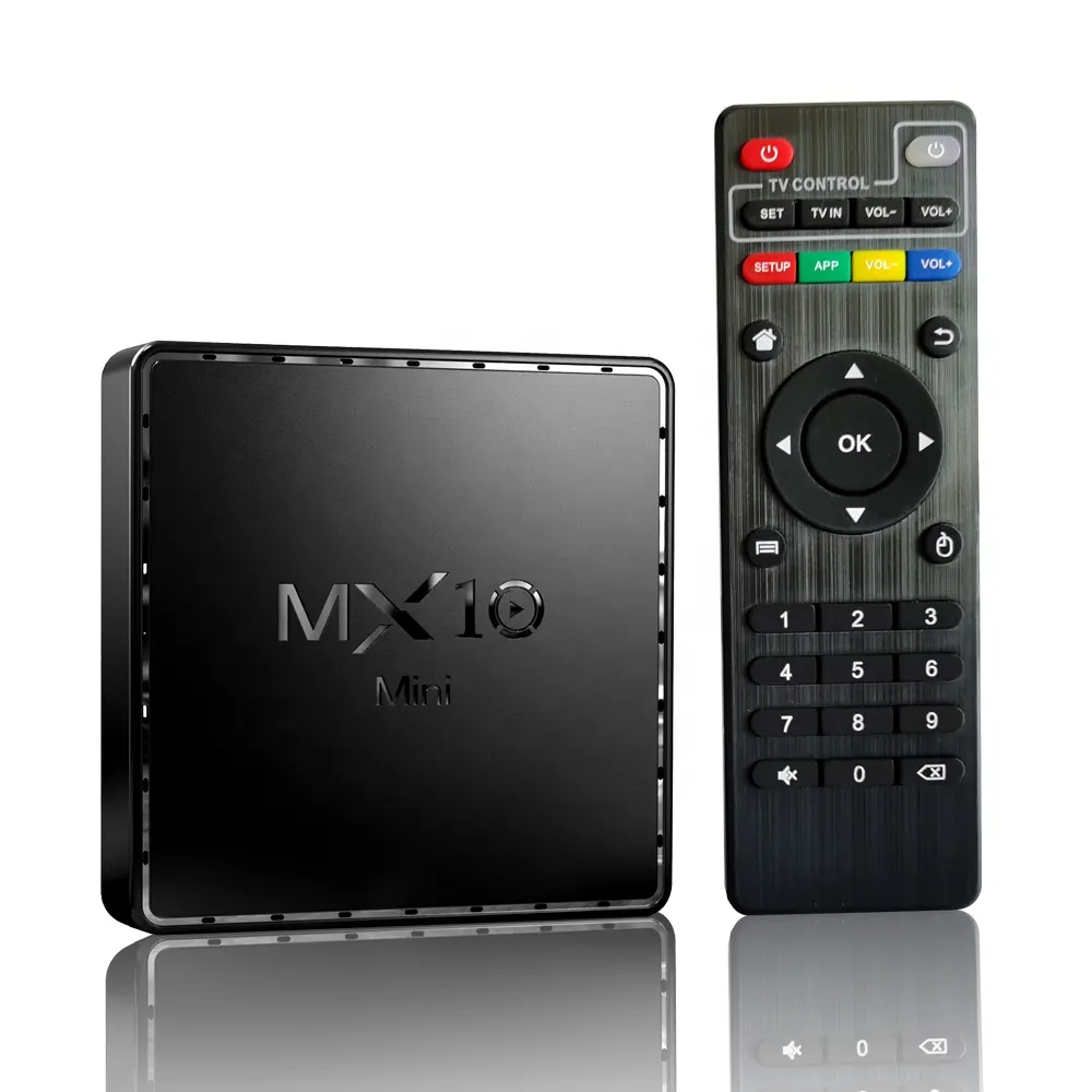 large stock Factory Direct Sell MX10 Mini Allwinner H313 Quad Core 4K HDR with 8GB flash HDMI Box Promotion Android 10.0 Tv Box