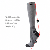 Chaussettes de sport montantes pour femmes, personnalisées, à compression, avec semelle épaisse en tissu éponge, anti-humidité, colorblock, vente en gros