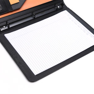 <span class=keywords><strong>Carpeta</strong></span> de bolsa de archivo <span class=keywords><strong>tipo</strong></span> cremallera multifuncional A4 Clip de documento de administrador de cuero <span class=keywords><strong>Carpeta</strong></span> de documentos de encuadernación de hojas sueltas de tres agujeros - Product Image 4
