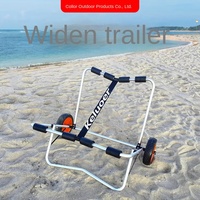 Remorque de Kayak pliable élargie bateau gonflable charrette à bras hors-bord plage chariot en alliage d'aluminium garantie 1 an