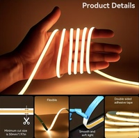 Lampu Strip LED COB Super Terang Fleksibel Tegangan Rendah Linear 6000K Putih / 3000K Putih Hangat Cocok untuk Dinding Rumah Linear