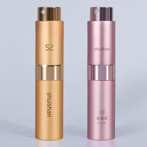 <span class=keywords><strong>Atomizador</strong></span> de Perfume Recargable HeLun Stock de 10 ml, Portátil, de Aluminio Mate Dorado y Negro, con Mecanismo de Giro - Product Image 3