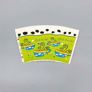 Ventilateurs de gobelets en papier à prix abordable, en papier couché PE, pour boissons froides, imprimables - Product Image 3