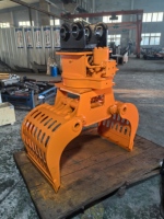 Attache de grappin rotatif hydraulique SLN pour excavatrice de 3 à 25 tonnes, pour la manutention de bois et de grumes, machine forestière