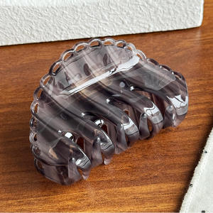 Fermagli per <span class=keywords><strong>Capelli</strong></span> in Acetato Coreano Ecologici ed Eleganti, Motivo Geometrico a Linee, Fermacoda per Chignon da Donna - Product Image 4