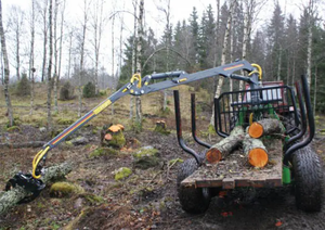 Remorques à grumes à essence forestières en bois avec grappin Remorque à grumes pour bois de ferme ATV avec grue - Product Image 2