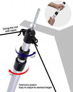 6001 6063 T6 telescoping Hợp kim nhôm lều cực ngoài trời có thể điều chỉnh ống