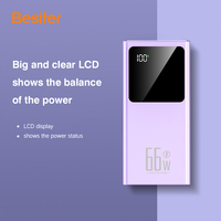 ÉCHANTILLON GRATUIT 10000 mAh Intégré 4 Câbles Powerbank PD QC Charge Rapide Chargeur Portable Power Bank 10000 Mah pour Téléphone Mobile
