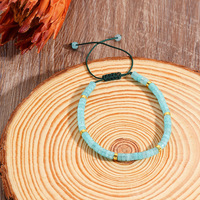 2025 pierre naturelle cristal guérison bohème perle Bracelet chaîne réglable précieux plat entretoise perle Turquoise bambou pour les femmes