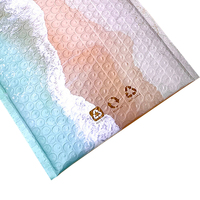 Sacs à bulles d'air poly en polyéthylène compostable rose à fermeture autocollante personnalisés avec logo personnalisé, pour l'expédition et l'emballage