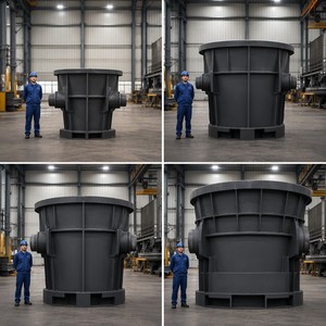 Pot à scories industriel en fonte ductile – Fabrication sur mesure par fonderie de sable pour la manutention des scories d'usine sidérurgique |   Inspection de qualité NDT en 6 étapes ISO - Product Image 6