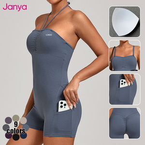 Mono Deportivo Janya de Secado Rápido, Dos Formas de Uso, con Bolsillos Laterales, Sin Mangas, para Gimnasio, Fitness, Yoga, para Mujer - Product Image 5
