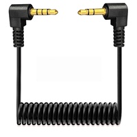 Câble audio AUX 3,5 mm mâle-mâle, câble enroulé de 1 m, câble stéréo rétractable, prise à angle droit
