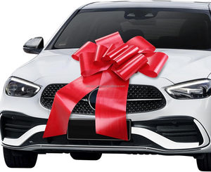 RED Big Car Bow Géant Car Gift Wrapping Pull Bow avec 20 ft <span class=keywords><strong>Ruban</strong></span> pour <span class=keywords><strong>Cadeau</strong></span> Nouvelles Maisons Décoration de Noël - Product Image 2