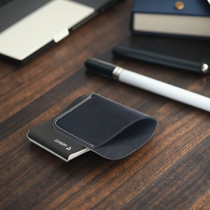 Customized Crazy Horse Leather Card Holder Wallet Handmade Mini Coin Purse with Hand Stitch Credit Card Sleeve Genuine Leather - Product Image 6