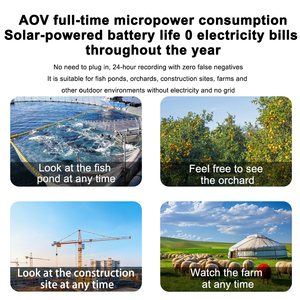 Super ahorro de energía AOV red Solar inteligente vigilancia PTZ cámara inalámbrica alimentada CCTV al aire libre 24 horas grabaciones 4G tarjeta SIM - Product Image 3