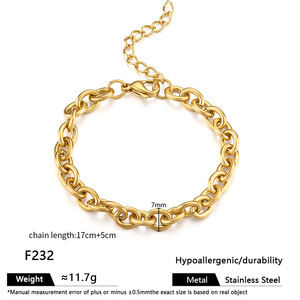 Bracelet à breloques en chaîne cubaine géométrique classique LEPAI, en titane, unisexe, cadeau, chaîne fine, vente en gros, vie quotidienne - Product Image 5