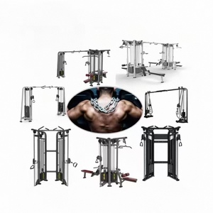 SK Fitnessgeräte Crossover-Kabelzug Smith-Maschine <span class=keywords><strong>PowerRack</strong></span> mit Brust- & Lat-Pull-Down-Funktion, Kniebeugenständer aus Stahl für das Home-Gym - Product Image 1