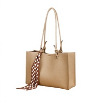 Bolso Tote de Piel Sintética para Mujer con Estampado de Puntos, Cierre Magnético, Cremallera, Bolso de Hombro para Trabajo, Base con Remaches, Personalizado OEM al por Mayor