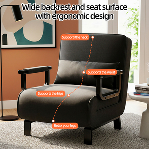 Sillón Cama 3 en 1 Convertible Plegable Color Gris Carbón, Sofá Cama para Invitados, Sessel mit Schlaffunktion, Envío Rápido en la UE - Product Image 4