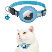Collier de localisation réfléchissant personnalisé pour animaux de compagnie Article anti-perte pour chat avec traqueur pour animaux de compagnie Airtag Collier de localisation de voyage en plein air