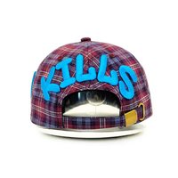 Geruite twill geborduurde baseballcap met aangepast logo, etnische strepen, unisex, verstelbaar, streetwear, dagelijkse pet