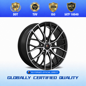 <span class=keywords><strong>Jantes</strong></span> en alliage d'aluminium forgé légères KS 19 20 21 <span class=keywords><strong>pouces</strong></span>, noires et argentées, à rayons fendus pour <span class=keywords><strong>BMW</strong></span> Série <span class=keywords><strong>3</strong></span> 5, Audi A4 A6 - Product Image 4