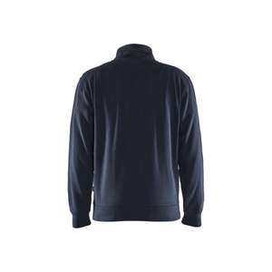 BLAKLADER - 335311588633XXL Sweat-shirt 2 tons demi-zip Bleu marine foncé/Jaune haute visibilité-EAN 7330509898161 WORK HOODIES - Product Image 2