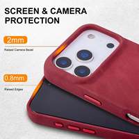 Casing Ponsel Kulit Asli Aarons Custom, Anti Air, Anti Guncangan, Desain Bisnis, Pengisian Daya Nirkabel, Tempat Kartu