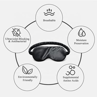 Masque de Sommeil en Satin Doux Vente en Gros OEM, Cache-Yeux de Nuit en Soie avec Sangle Élastique, Masque pour les Yeux pour le Voyage