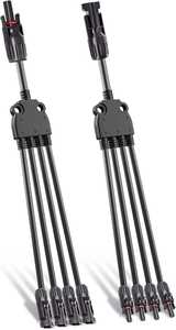 Juego de 1 Par de Adaptadores de Cable para Panel Solar Fotovoltaico, Impermeables IP67, con Terminal de Crimpado, Conectores en Y <span class=keywords><strong>M</strong></span>/FFFF y F/<span class=keywords><strong>MMMM</strong></span> - Product Image 3