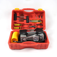 Heavy Duty Double Cylinder Tyre Inflator Portable Mini Air Pump Dc 12v Car Air Compressor Tire Inflator With Toolkit