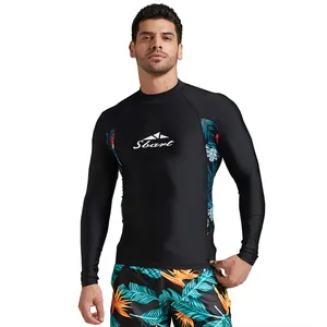 Sbart camisas de natação, blusa de lycra surf upf 50, colete de surf, proteção uv para homens com manga longa