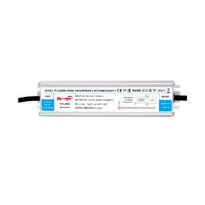 Controlador LED de Voltaje Constante de 60W, Alto Factor de Potencia >0.95, 100-240V AC-DC, Transformador de 12V 24V, IP67 Impermeable, Fuente de Alimentación LED para Exteriores, Individual - Product Image 2